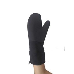 Luva Térmica Forno Cozinha Silicone Tecido Neopreme Longa 35 Cm PRETA - 1