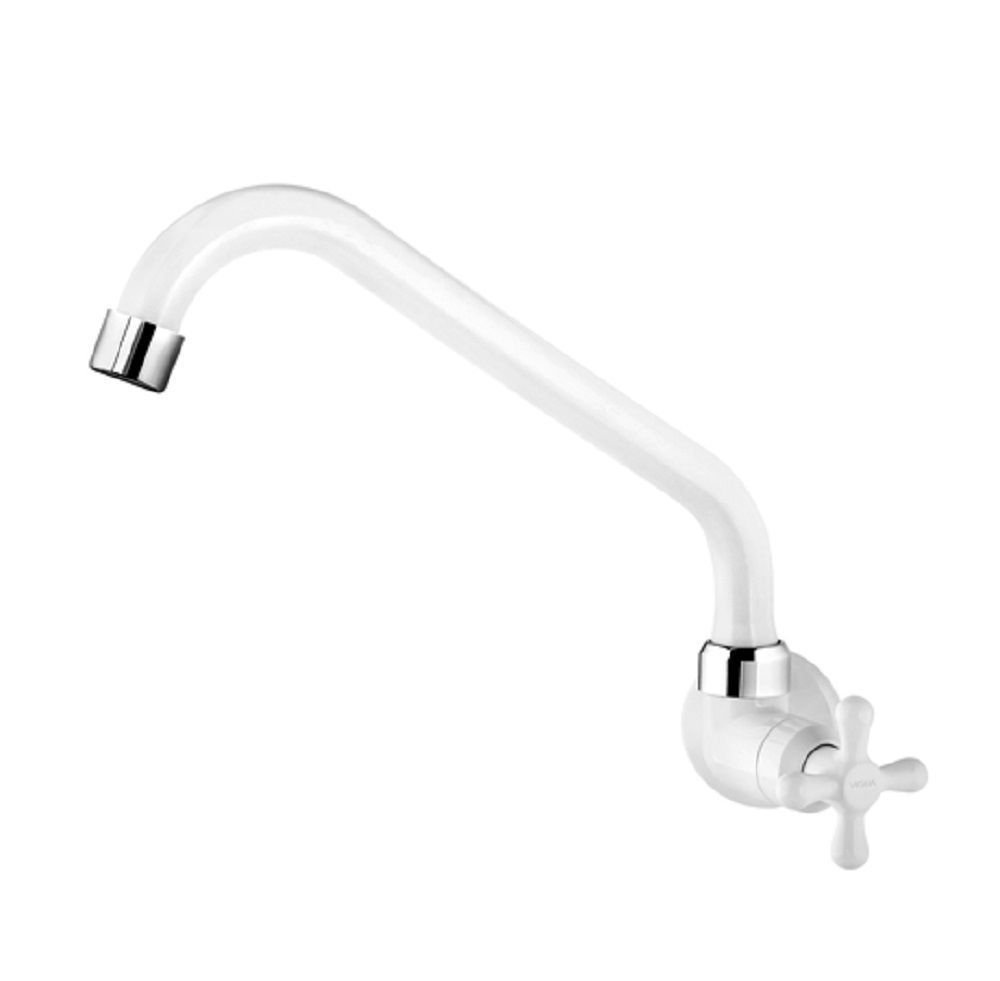 Torneira Bica Móvel para Parede Longa Pvc Viqua Marujá - Kit C/12un - 2