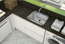 Ver imagem 2 de Tanque monobloco 55L aço INOX 304 Acetinado 60X50X27CM Ref:10.04.20435