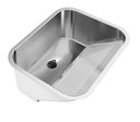 Ver imagem 1 de Tanque monobloco 55L aço INOX 304 Acetinado 60X50X27CM Ref:10.04.20435