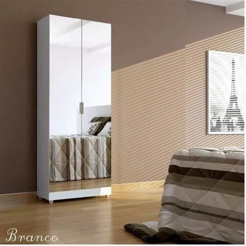 Paneleiro Magia com Portas Espelhadas Branco