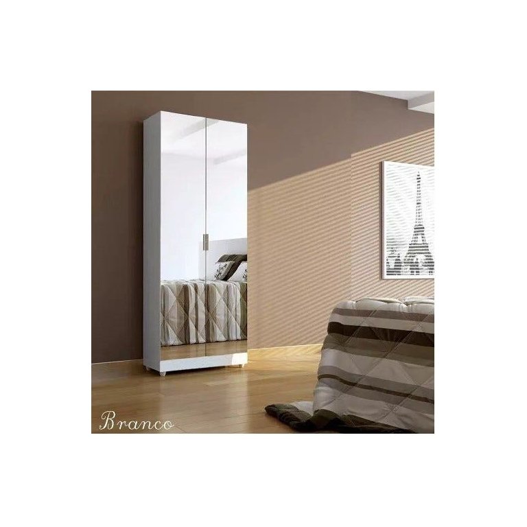 Paneleiro Magia com Portas Espelhadas Branco