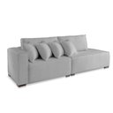 Ver imagem 1 de Sofá Isa 3 Lugares Modular com Chaise 230cm Cinza Medio Linho Isa Be