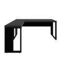 Ver imagem 4 de Mesa L Escritório Industrial 1,50m X 0,70m Pés Metal F5 Cor:preto
