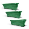 Vaso Floreira Plástico Retangular 50cm (3un) Verde - 1