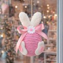 Ver imagem 2 de Pendente Ovinhos Coelho Páscoa Enfeite Decorativo de 13x8cm