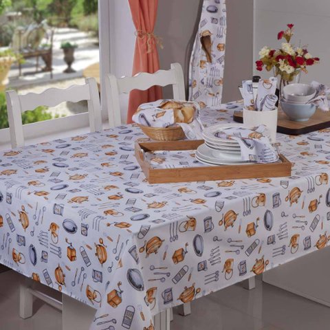 Toalha de Mesa Quadrada Impermeável 140x140cm