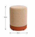Ver imagem 2 de Puff Rodapé Cobre Fosco, Cor Bege Veludo - Let Móveis