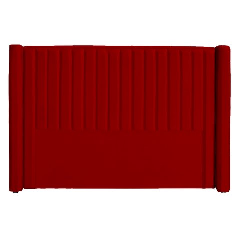 Cabeceira Ripada Estofada para Cama Box Casal 1.40 - Suede - Sv Decor:vermelho