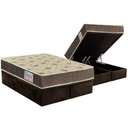 Ver imagem 1 de Cama Box Baú King: Colchão Espuma D33 Orthoflex / EP Matera + Base CRC Suede Brown(193x203)
