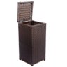 Cesto De Roupa Fibra SINTÉTICA Vertical 30x30x60 Marrom Argila - 3