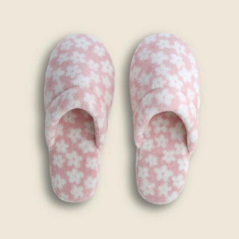 Pantufa Flower Microfibra Rosa 35x36 - A\casa