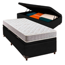 Ver imagem 1 de Conjunto Cama Box Bau Preto Solteiro + Colchão D23 D23 Inducol