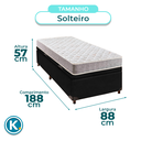 Ver imagem 3 de Conjunto Cama Box Bau Preto Solteiro + Colchão D23 D23 Inducol