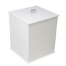 Lixeira para Banheiro Quadrada em Acrílico Branco 3 litros - 1