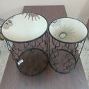 Ver imagem 7 de Jogo 2 Mesas Decorativa Canto Sala Lateral Home&co Metal Preto