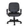 Cadeira Escritório Obeso Plus Size Giratória Costura Preto - 5