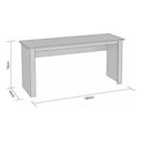 Ver imagem 4 de Mesa Escrivaninha de Escritório 1,60m Badesh Office Cor Branco - Fellicci Móveis