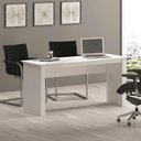 Ver imagem 3 de Mesa Escrivaninha de Escritório 1,60m Badesh Office Cor Branco - Fellicci Móveis