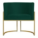 Ver imagem 2 de Poltrona Decorativa Sala de Estar Luana Base Gold Suede Verde - Montanaris Decor Md Montanaris Decor