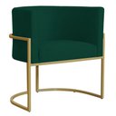 Ver imagem 1 de Poltrona Decorativa Sala de Estar Luana Base Gold Suede Verde - Montanaris Decor Md Montanaris Decor