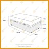 Cama Box Baú Solteiro King Branco + Colchão Ouro - 96cm - 7