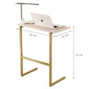 Ver imagem 2 de Mesa Notebook Pés Ferro Valência Pérola Dourado