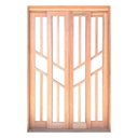 Ver imagem 1 de Porta Balcão de Correr Madeira Padrão Cedro Diamante Reto Bat 14 Cm - 2.15a X 1.50l