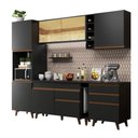 Ver imagem 3 de Armário de Cozinha Completa 260cm Preto Reims Madesa 04