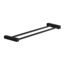 Ver imagem 1 de Toalheiro Duplo para Banheiro Preto Fosco Troia Grego Metal 40cm