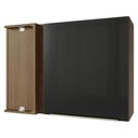 Ver imagem 1 de Armário Aéreo de Canto 1 Porta Rustic/Preto Lux Madesa
