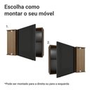 Ver imagem 4 de Armário Aéreo de Canto 1 Porta Rustic/Preto Lux Madesa