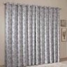 Cortina Jacquard Blackout Corta Luz 300 cm x 250 cm Prata - Prateado - 1