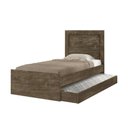 Ver imagem 1 de Cama Solteiro Cambel Luara com Auxiliar Castanho Wood