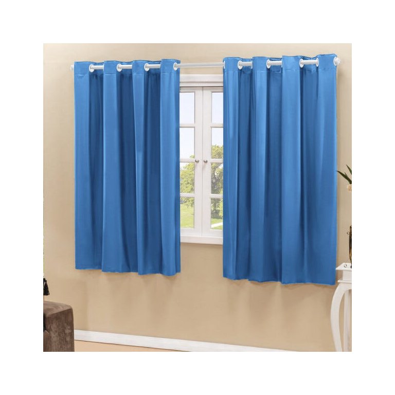 Cortina Blackout PVC Corta 100% A Luz 2,20x1,30M - Azul