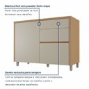 Ver imagem 7 de Balcão 1 Portas 3 Gaveta 120cm 100% MDF Condessa Marrom/Carvalho