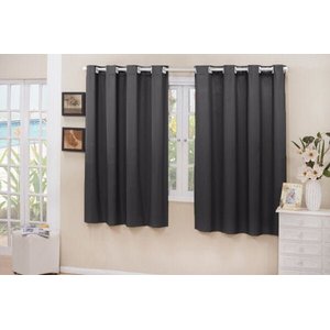 Cortina Cozinha Preta Corta Luz Blackout Tecido 2,00x1,30