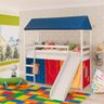 Cama Infantil com Escorregador, Tenda e Telhado Casatema - 1