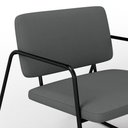 Ver imagem 4 de Poltrona Estofada Sintra Preto Fosco/suede Cinza - Móveis Arapongas