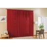 Cortina Sala Quarto Desejos 4x1,80m Lisa Com Pedraria Vermelho - 1