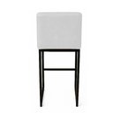 Ver imagem 5 de Banqueta Cozinha Alta com Encosto Industrial Preto Lirina Pu Branco C05 - D’Rossi