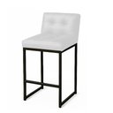 Ver imagem 4 de Banqueta Cozinha Alta com Encosto Industrial Preto Lirina Pu Branco C05 - D’Rossi