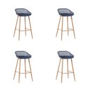 Ver imagem 3 de Conjunto 4 Banquetas Alta com Base de Aço Monaco Fratini