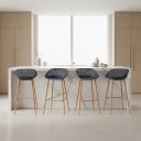 Ver imagem 1 de Conjunto 4 Banquetas Alta com Base de Aço Monaco Fratini