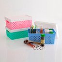 Ver imagem 1 de Kit 3 Cestos Organizador com Tampa Collor 29x19x12 Paramount