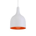 Ver imagem 3 de Pendente Gota Teat Luminária Lustre Alumínio Branco Textura com Laranja - Rei Da Iluminação