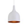 Pendente Gota Teat Luminária Lustre Alumínio Branco Textura com Cobre - Rei Da Iluminação - 3