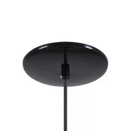 Pendente Gota Teat Luminária Lustre Alumínio Preto Brilhante com Amarelo - Rei Da Iluminação - 2