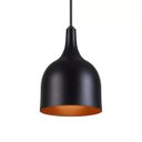 Ver imagem 3 de Pendente Gota Teat Luminária Lustre Alumínio Preto Textura com Cobre - Rei Da Iluminação