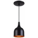 Ver imagem 1 de Pendente Gota Teat Luminária Lustre Alumínio Preto Textura com Cobre - Rei Da Iluminação